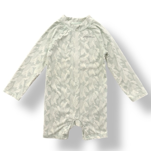 Eddie Bauer Other - Eddie Bauer | Baby Tropical Leaf Rashguard Suit (24 mos) 🍃